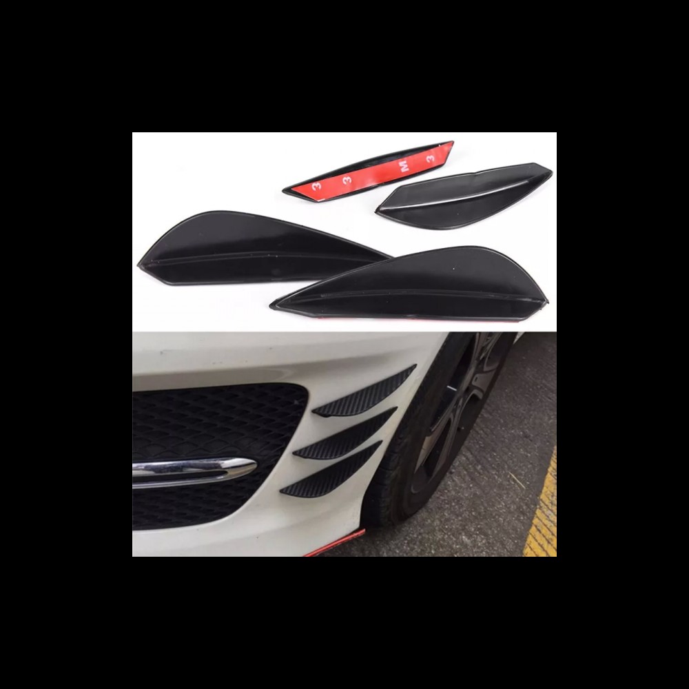 Set 4 buc. aripioare ornamentale bara tuning, culoare neagra -  - AVEX