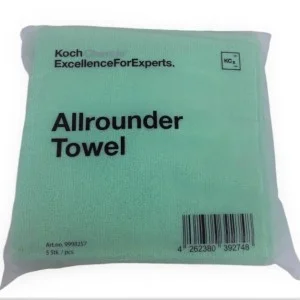 Laveta microfibra Koch Chemie KCX Allrounder Towel, verde, 40x40cm, fără margin, set 5 buc