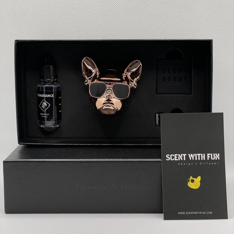 Odorizant auto Bulldog - Rose Gold , Esenta Lichida 15 Ml - C-RG - Scent With Fun