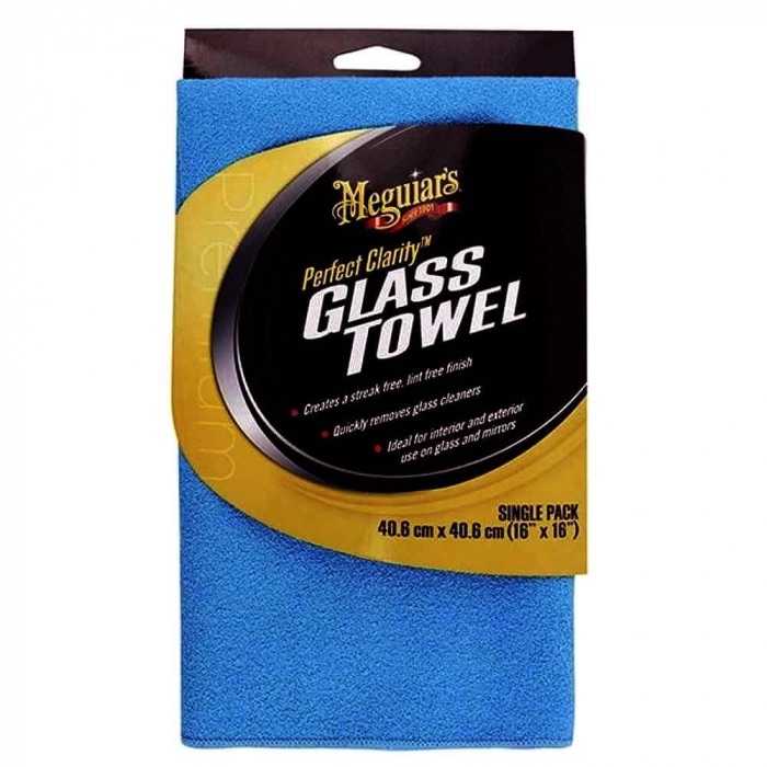 Perfect Clarity Glass Towel, Laveta microfibră sticlă Meguiars 40,6x40,6 cm - X190301 - MEGUIAR`S