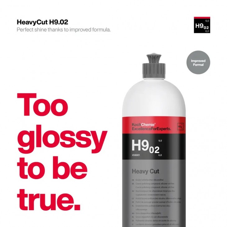 Polish abraziv fara silicon si uleiuri Koch Chemie Heavy Cut, H9.02, 250ml - 458250 - KOCH CHEMIE