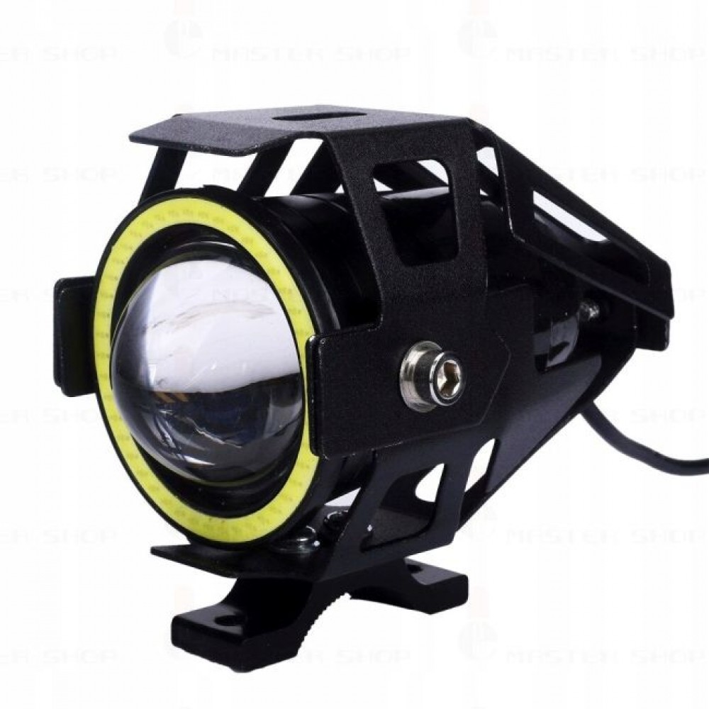 Proiector LED cu Lupa, Angel Eye ALB si Devil Eye RED, alimentare 12V, pentru Off-Road, ATV, SSV, UTV - AVX-T251017-5 - AVEX