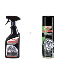 Solutie curatare jante - SPLENDORLEGA + Spray pentru anvelope - FAST & BLACK 