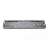 Suport numar inmatriculare INOX + finisaj CARBON, LPF 002