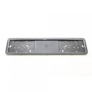 Suport numar inmatriculare INOX + finisaj CARBON, LPF 002