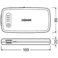 Jump starter / acumulator extern pornire auto 12v 6000mah osram battery start 200