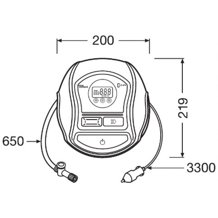 Compresor auto 12v 120 w cu afisaj digital tyreinflate 650 osram - 77475 - ams-OSRAM
