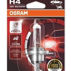 Bec 12v h4 60/55 w night breaker silver +100% blister 1 buc osram