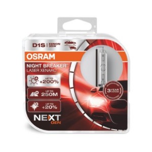 Set 2 becuri xenon 85v d1s xenarc night breaker laser nextgen osram