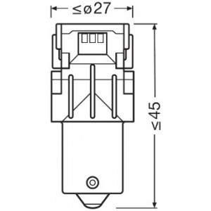 Set 2 becuri auxiliare cu led 12v (py21w) amber bli osram