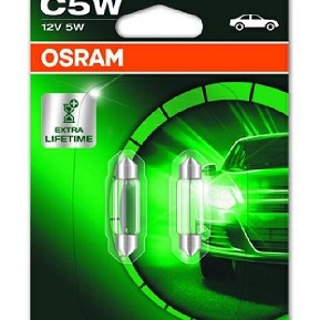 Set 2 becuri 12v c5w ultra life blister osram - 6418ULT-02B - ams-OSRAM
