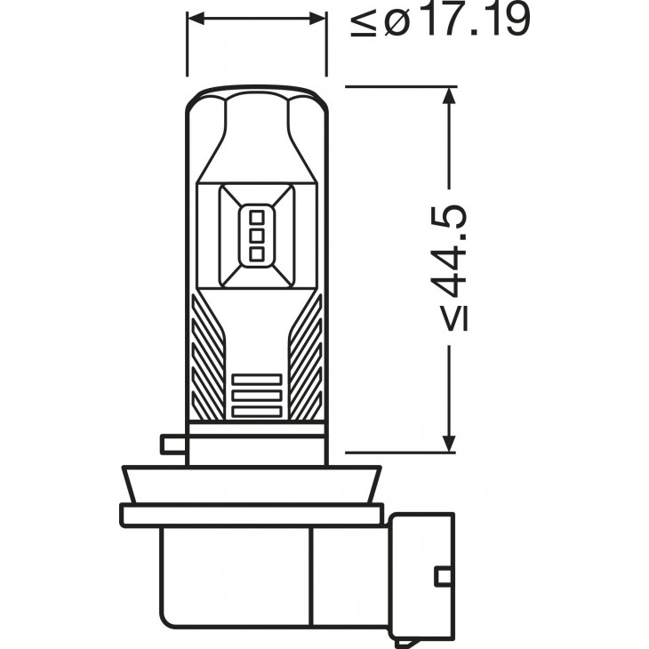 Set 2 becuri led 12v (h8/h11/h16) de ceata osram - 35220 - ams-OSRAM