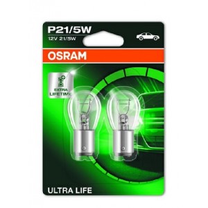 Set 2 becuri 12v p21/5w ultra life blister osram