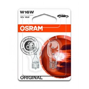 Set 2 becuri 12v w16w original blister osram