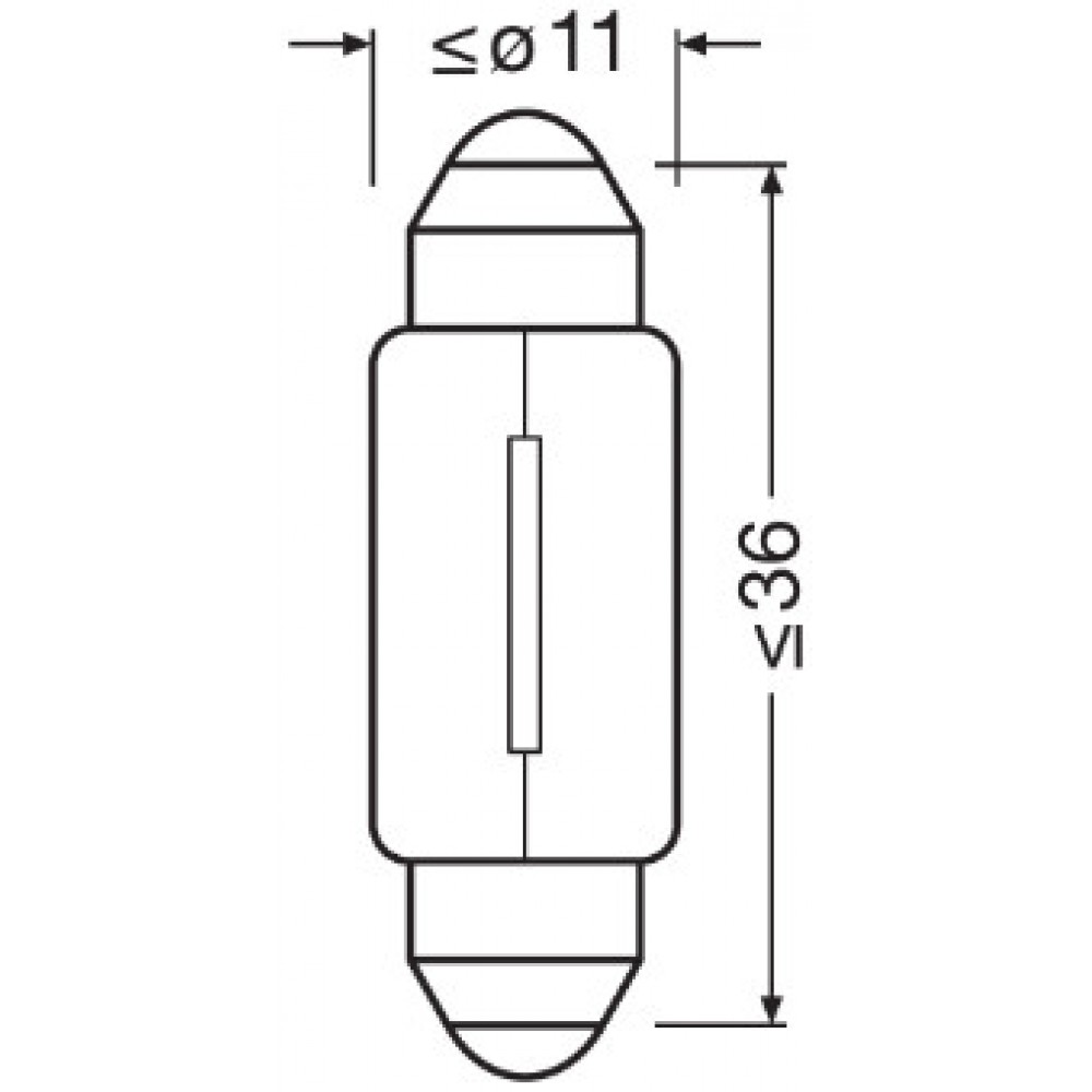 Set 2 becuri 12v c5w original blister osram - 10651 - ams-OSRAM
