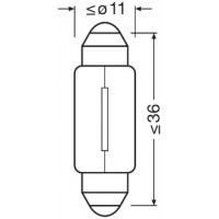 Set 2 becuri 12v c5w original blister osram