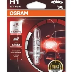 Bec 12v h1 55 w night breaker silver +100% blister 1 buc osram