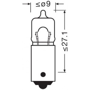 Bec 12v h10w original set 10 buc osram