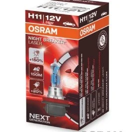 Bec 12v h11 55 w night breaker laser nextgen +150% osram