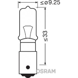 Bec 12v h21w original set 10 buc osram