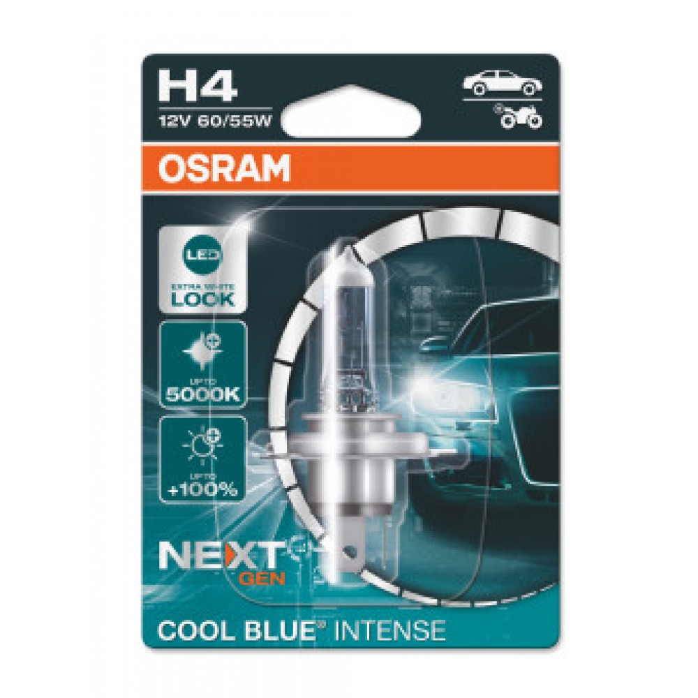 Bec 12v h4 60/55 w cool blue intense blister nextgen 1 buc osram - 64193CBN-01B - ams-OSRAM