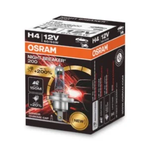 Bec 12v h4 60/55 w night breaker +200% osram