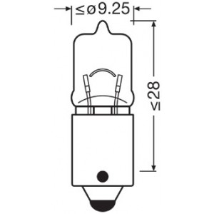 Bec 12v h6w original set 10 buc osram
