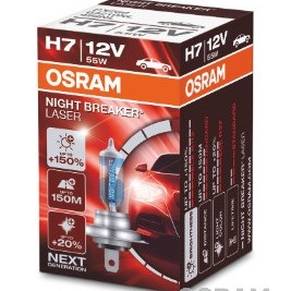 Bec 12v h7 55 w night breaker laser nextgen +150% osram