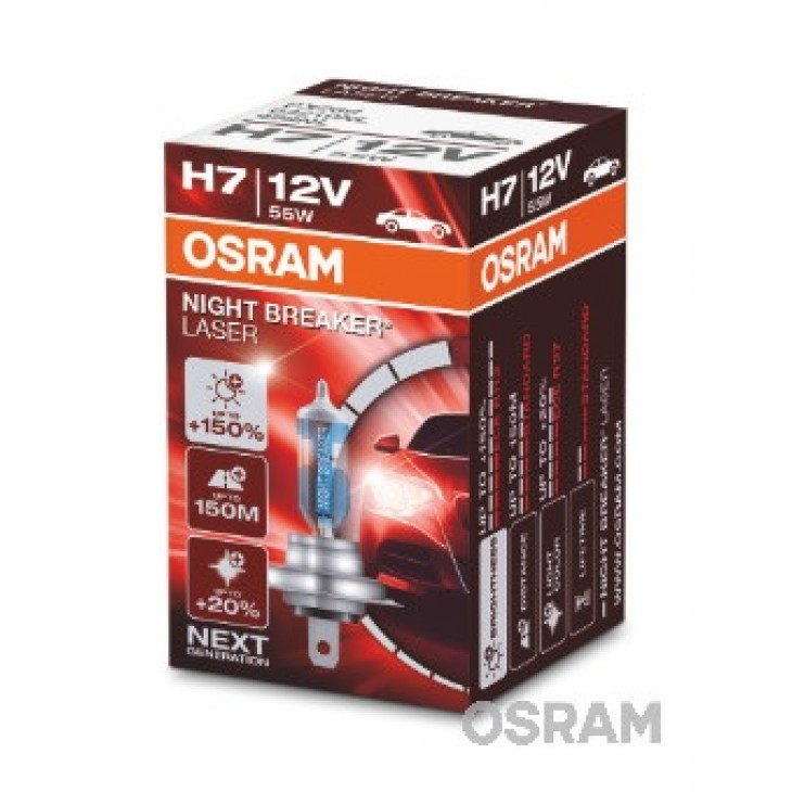 Bec 12v h7 55 w night breaker laser nextgen +150% osram - 64210NL - ams-OSRAM