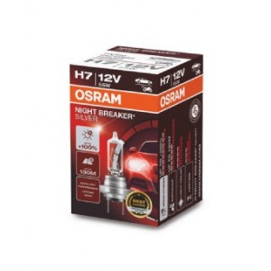 Bec 12v h7 55 w night breaker silver +100% osram