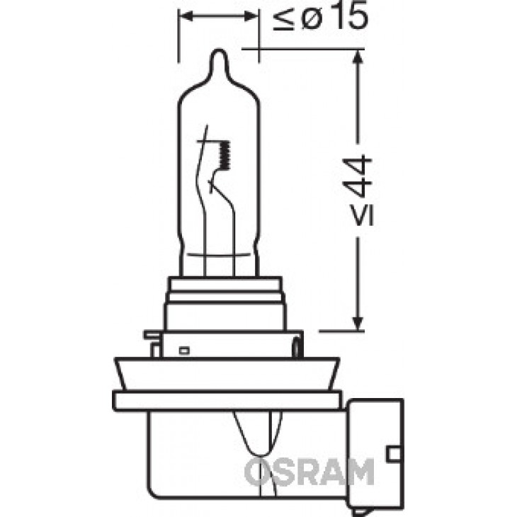 Bec 12v h9 65 w original osram - 64213 - ams-OSRAM