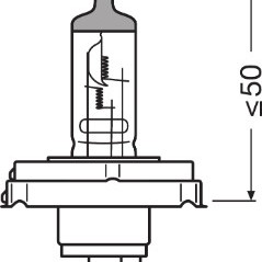 Bec 12v r2 45/40 w original blister 1 buc osram