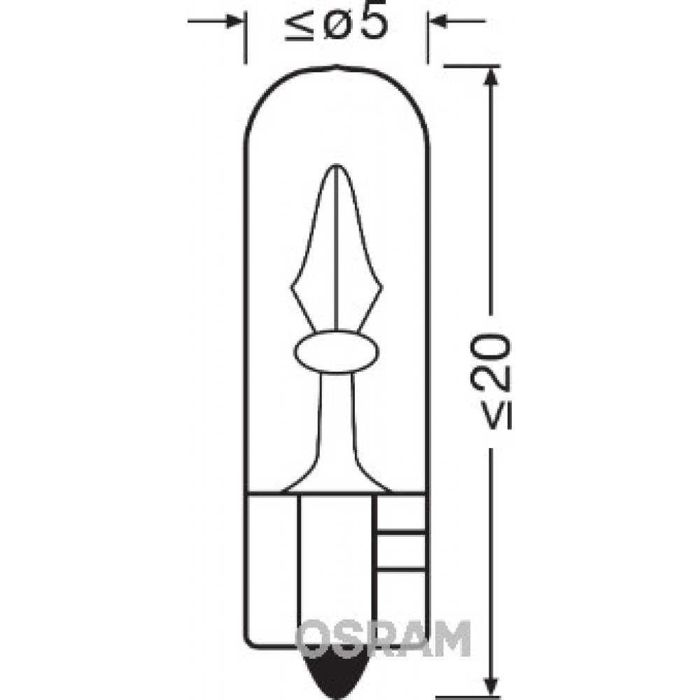 Bec 12v w2.3w original set 10 buc osram - 2723 - ams-OSRAM