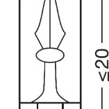 Bec 12v w2.3w original set 10 buc osram