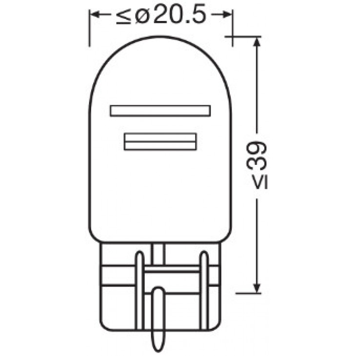Set 2 becuri 12v w21/5w original blister osram - 7515-02B - ams-OSRAM