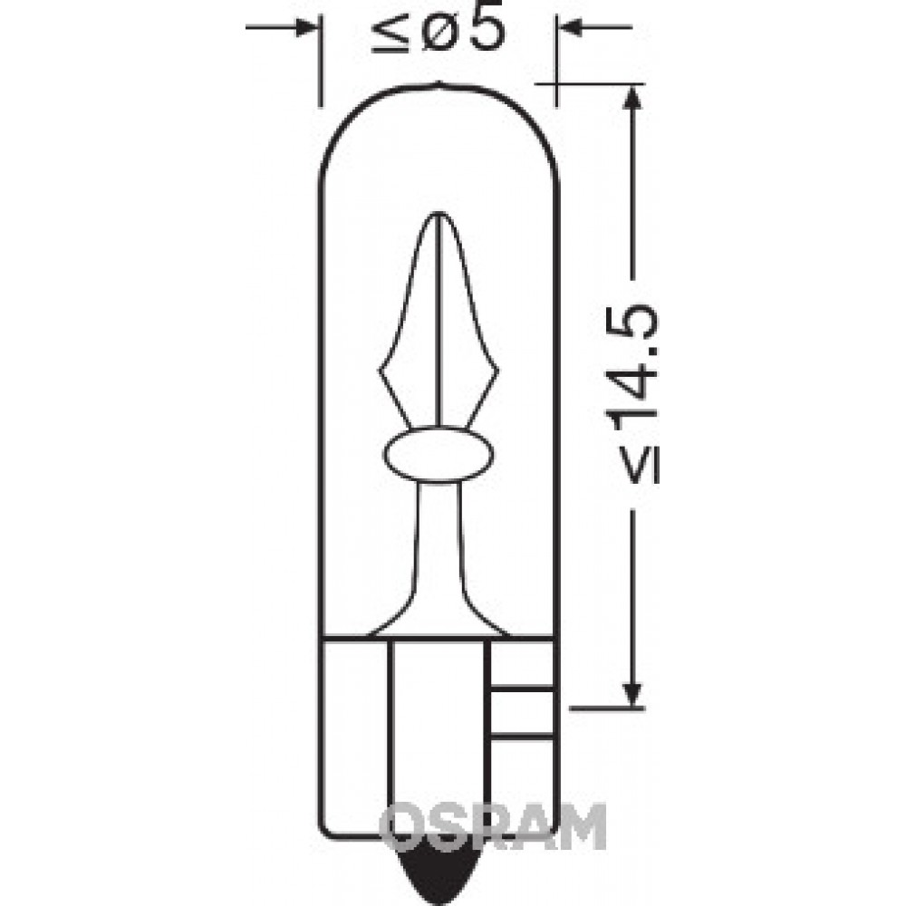 Bec 12v w2w original set 10 buc osram - 2722 - ams-OSRAM