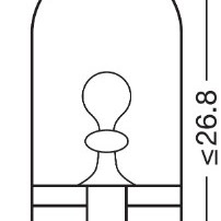 Bec 12v w5w original set 10 buc osram