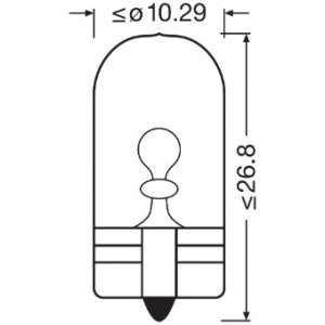 Bec 12v w5w original set 10 buc osram