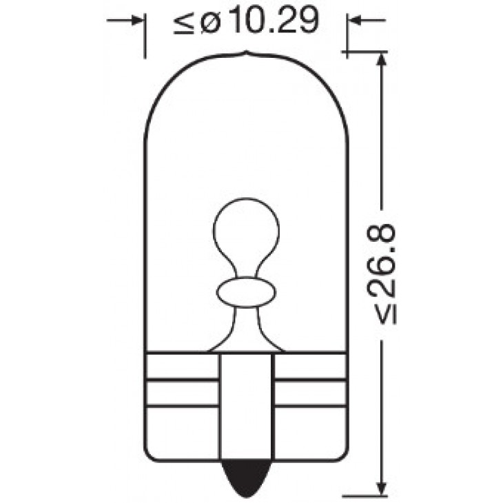 Set 2 becuri 12v w5w original blister osram - 10399 - ams-OSRAM