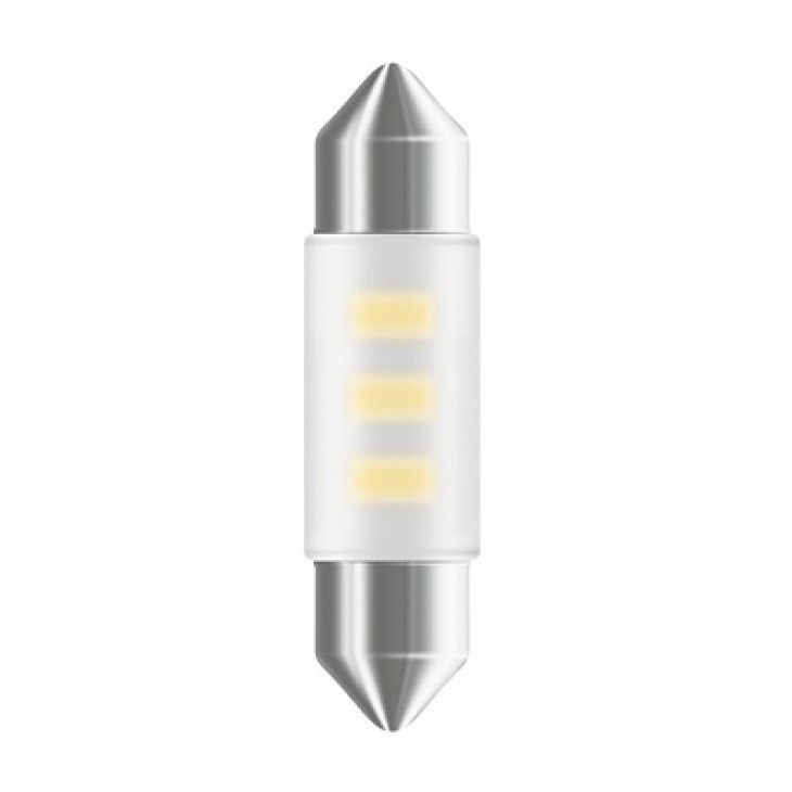 Bec auxiliar cu led 12v (c5w 36mm) white 6000k bli 1 buc osram