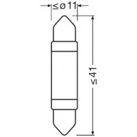 Bec auxiliar cu led 12v (c5w 41mm) white 6000k bli 1 buc osram
