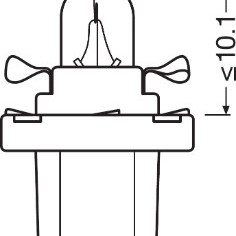 Bec bord b8.5d soclu verde lime 12v 2w set 10 buc osram