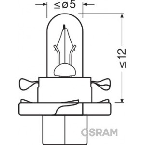 Bec bord bx8.4d soclu portocaliu 12v 1.1w set 10 buc osram