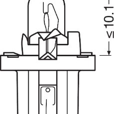 Bec bord bx8.5d soclu verde deschis 12v 2w set 10 buc osram