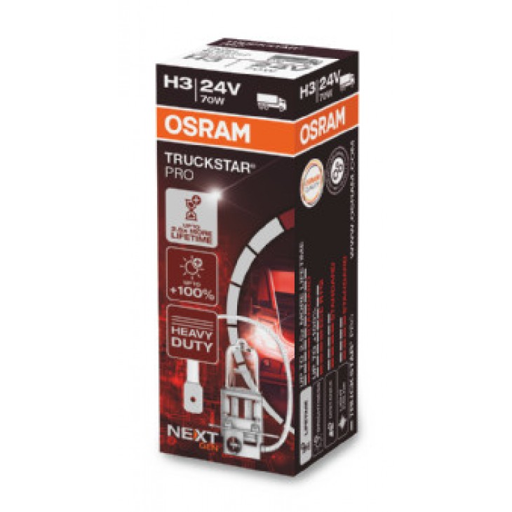 Bec camion 24v h3 70 w truckstar pro +120% nextgen osram - 64156TSP - ams-OSRAM
