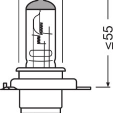Bec moto 12v hs1 35/35 w original osram