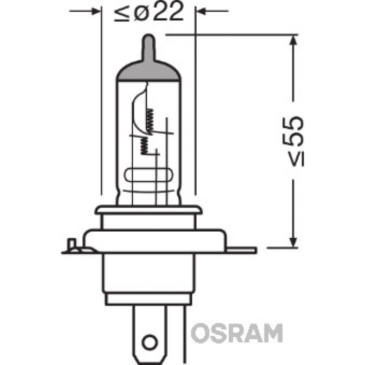 Bec moto 12v hs1 35/35 w original osram - 64185 - ams-OSRAM