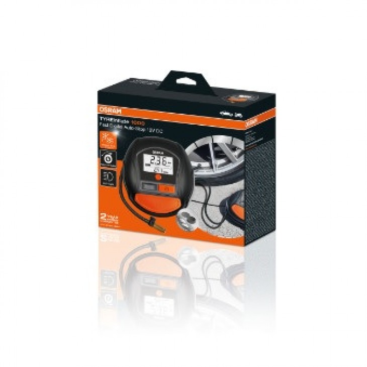 Compresor auto 12v 180 w cu afisaj digital tyreinflate 1000 osram - OTI1000 - ams-OSRAM