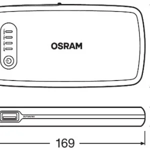 Jump starter / acumulator extern pornire auto 12v 6000mah osram battery start 200