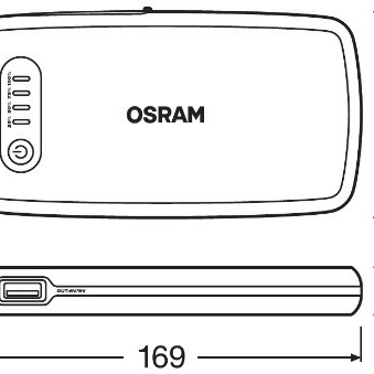 Jump starter / acumulator extern pornire auto 12v 6000mah osram battery start 200